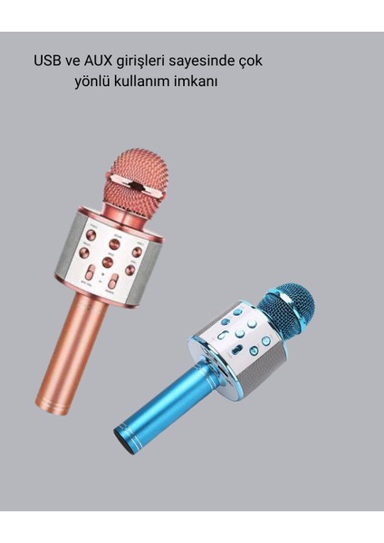 Taşınabilir Karaoke Mikrofon – Bluetooth, USB ve Aux Girişli modelleri