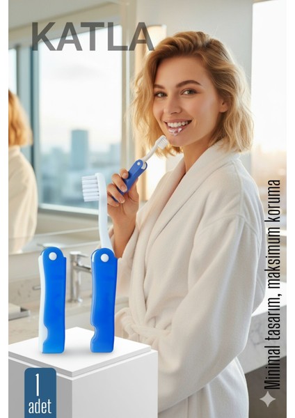 Katlanır Diş Fırçası - Seyahat Katlanır Diş Fırçası - Hijyenik Koruma, Pratik ve Kompakt Model 722238