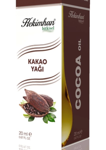 Kakao Yağı, Bitkisel Yağ, Organik Yağ, 20 ml