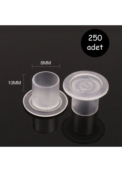 Boya Kabı - Small Pota 8 mm – 250 Adet - Küçük Boy Ayaklı Dövme Mürekkep Boya Kabı