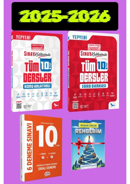 Sınav 10. Sınıf Tüm Dersler Konu Anlatımlı + Soru Bankası + 10. Sınıf Deneme