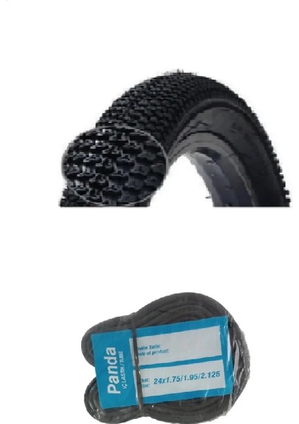 24 Jant 24X2.10 D2498 Bisiklet Dış Lastiği + Panda Iç Lastik Seti