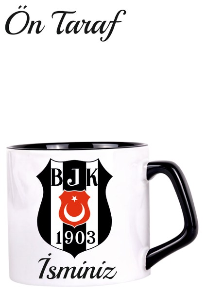 Kişiye Özel Beşiktaş Kupa Bardak Afilli