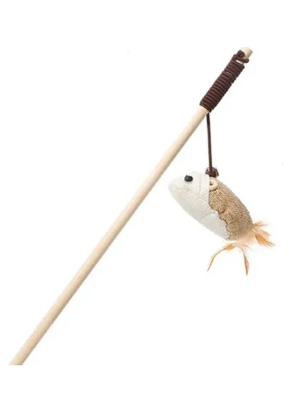 Doğal Jut Fare Sembollü Kedi Oltası