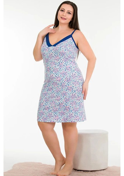 Lady Desenli Battal Büyük Beden Tunik Gecelik