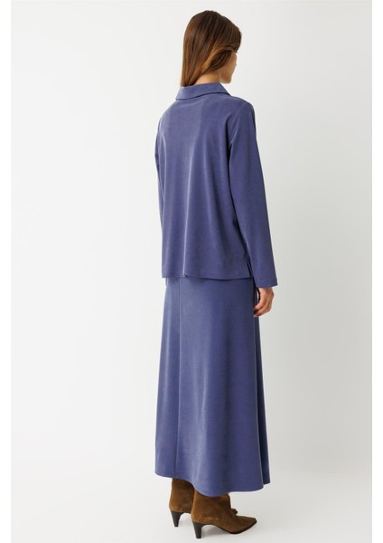 Iri Düğmeli Etekli Takım Indigo modelleri