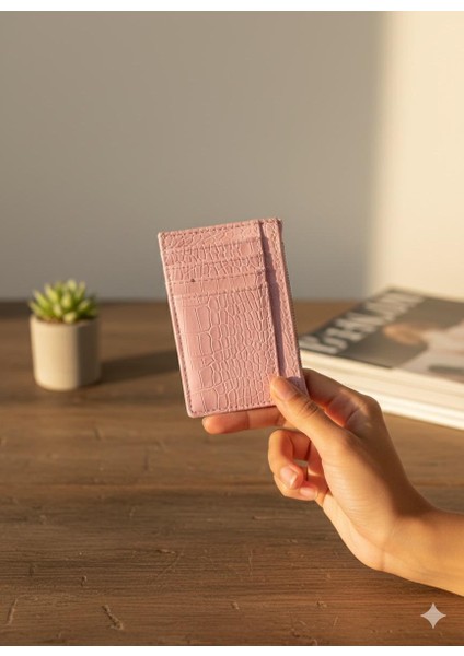 Pembe Kroko Desen Kartlık Cüzdan indirimleri