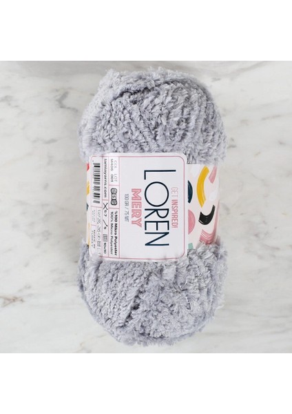 Loren Mery Açık Gri El Örgü Ipi - M406 - 34313
