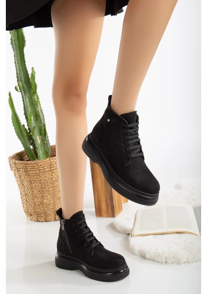 Jiwa Siyah Süet Bağcıklı Bot fiyatları