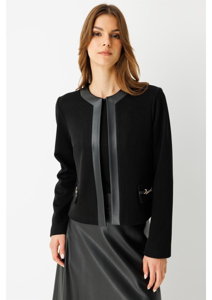 Deri Etekli Takım Siyah fiyatları