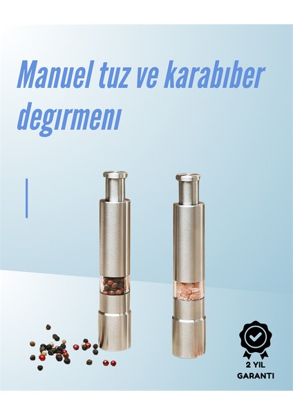 Ergonomik Tasarımlı, Nem Geçirmez Kapaklı Baharat Öğütücü