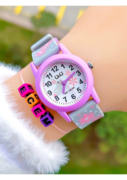 Silikon Kordonlu 10 Atm Su Geçirmez Kız Çocuk Kol Saati Kişiye Özel Hediye Isimli Bileklik