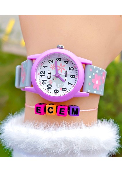 Silikon Kordonlu 10 Atm Su Geçirmez Kız Çocuk Kol Saati Kişiye Özel Hediye Isimli Bileklik fiyatları