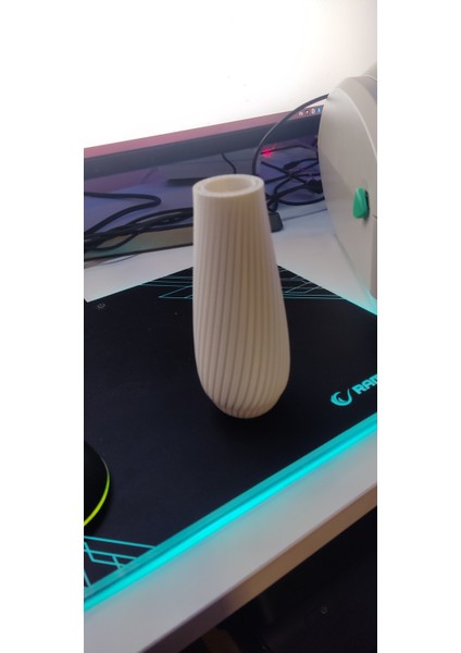 3D Baskılı Dekoratif Vazo Plastik 13CM