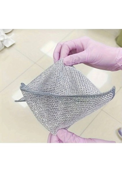 ( 5 Adet ) Telli Lüks Bulaşık Bezi, Mutfak Bezi, Bulaşık Ovalama Teli,zor Kir ,pas ,yağ Sökücü fırsatları