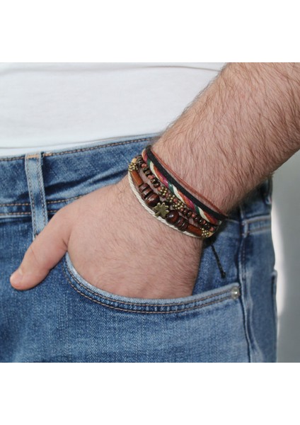 Yaprak Figürlü El Yapımı Bileklik | Doğal ve Bohem Tarz | Dönüşüm Sembolü Takı fırsatları