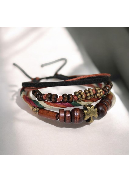 Yaprak Figürlü El Yapımı Bileklik | Doğal ve Bohem Tarz | Dönüşüm Sembolü Takı