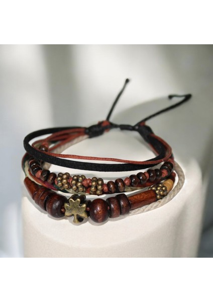 Yaprak Figürlü El Yapımı Bileklik | Doğal ve Bohem Tarz | Dönüşüm Sembolü Takı indirimleri