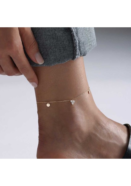 Pullu Üç Taşlı Halhal modelleri