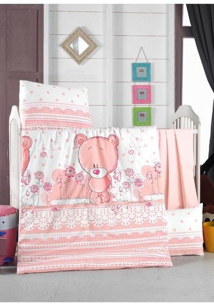 Şirin Ayıcık Desenli Bebek Nevresim Takımı RCS.SAYI.0003