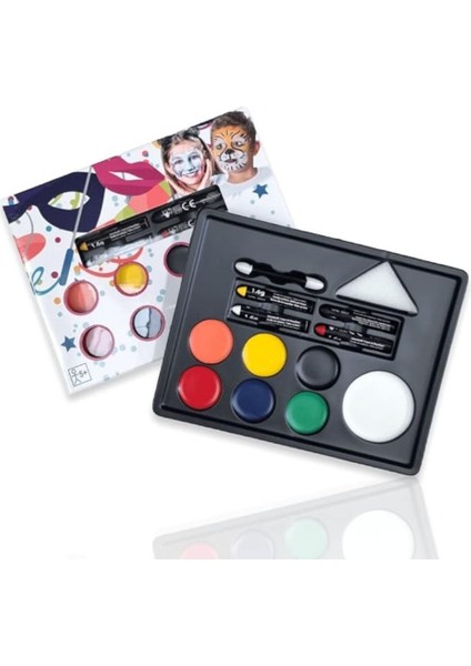 Çocuklar Için Yüz Boyama / Boya Kalemi -13 Parça Kutu Seti ile Canlı Parlak Renkler