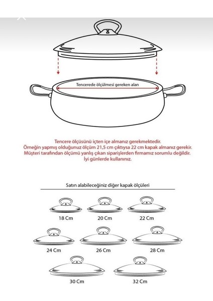 Tencere Kapağı 24 cm Payrex Cam ve Üst Tepe ile Beraber fiyatları