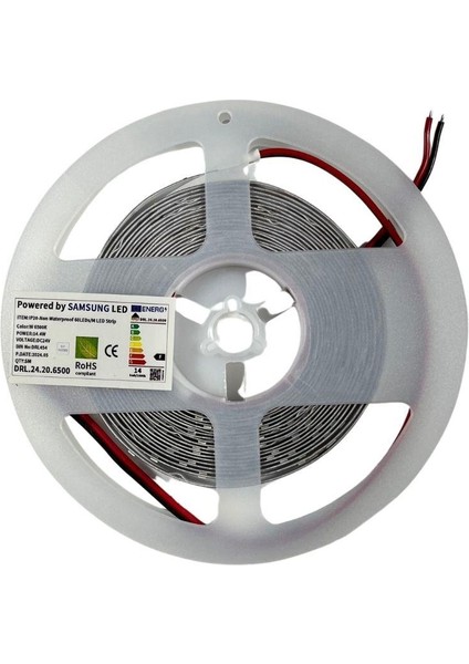 Samsung Şerit LED Samsung 60 Ledli 2835 Smd 6500K Şerit LED 24V 14.4W IP20 5m