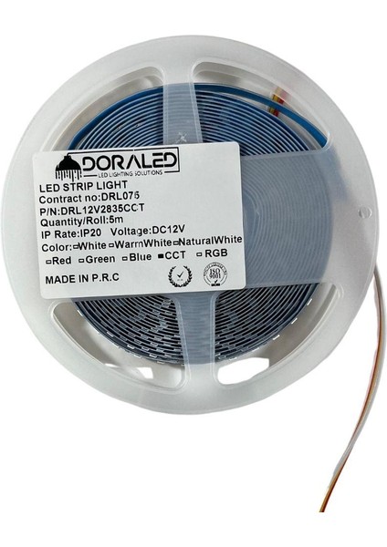 Tunable Çift Renkli Şerit LED 12V 5m