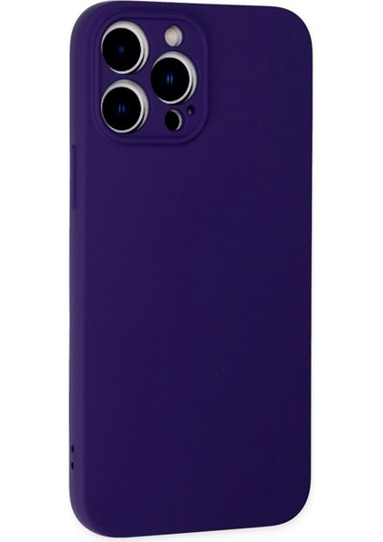 iPhone 13 Pro Max Kılıf Nano Içi Kadife Silikon - Mor
