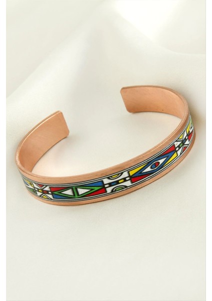 Göz Desenli Bakır Kelepçe Bileklik