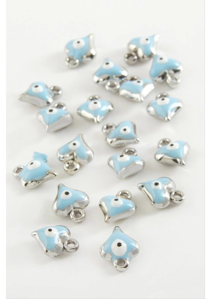 Kalp Tek Kulplu Mineli Bileklik ve Kolye Ucu Aparatı 1 Adet