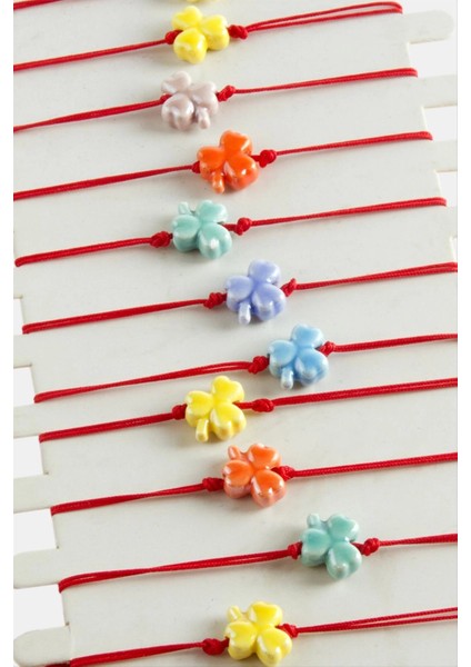 Yonca Cam Ip Bileklik