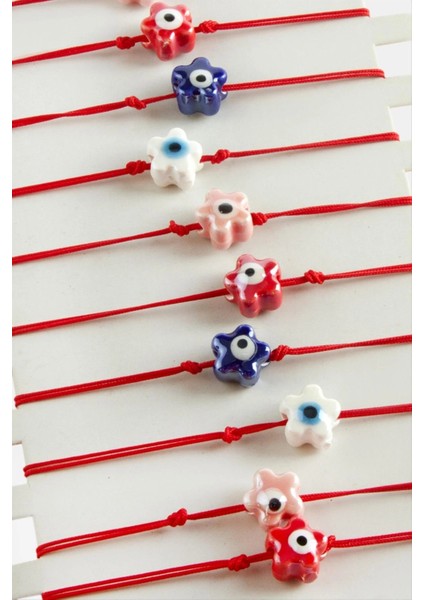 Çiçek Cam Ip Bileklik