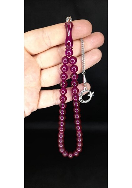 Çubuk Kehribar Tesbih Küre Kesim Mor Renk T-374 fırsatları