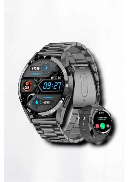 Suya Dayanıklı Dokunmatik Akıllı Saat Bluetooth 5.0, Sesli Asistan ve Sağlık Takibi