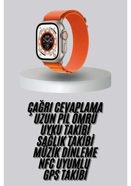 Yeni Nesil Akıllı Saat Uyku ve Sağlık Takibi Titeşimli Sesli Arama Mesaj ve Bildirim Görme