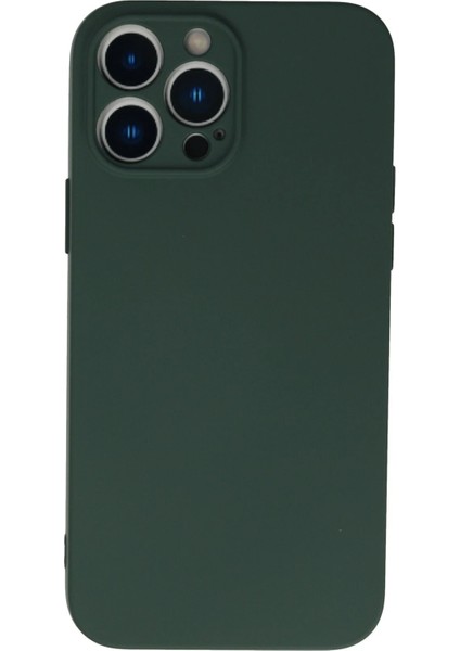 iPhone 13 Pro Kılıf Nano Içi Kadife Silikon - Koyu Yeşil fırsatları