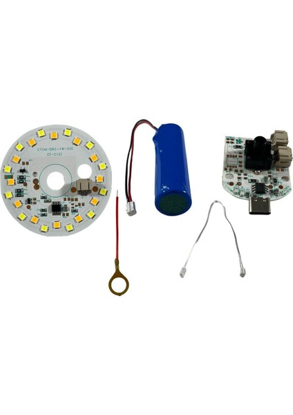 3 Volt 3 Renk Type-C Soketli Dokunmatik Masa Lambası LED Modül + Pil indirimleri