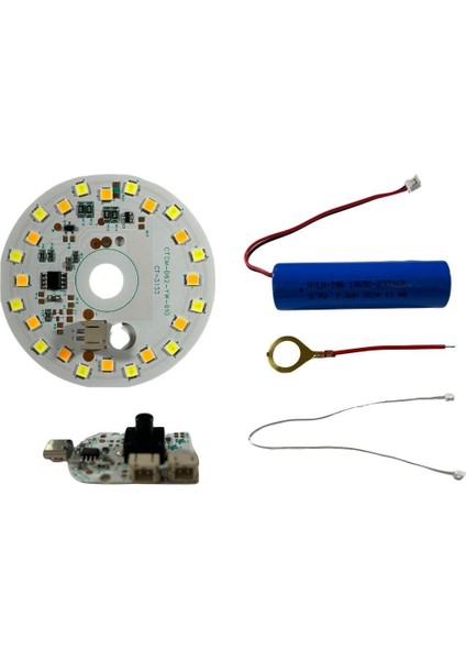 3 Volt 3 Renk Type-C Soketli Dokunmatik Masa Lambası LED Modül + Pil