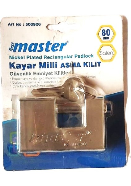 Nikelaj Kaplama 80MM Kayar Milli Asma Kilit fırsatları