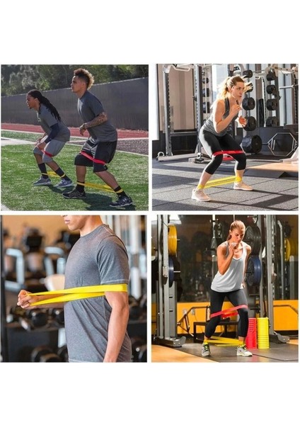 5li Egzersiz Direnç Bant Seti Pilates Crossfit Ekipmanları fiyatları