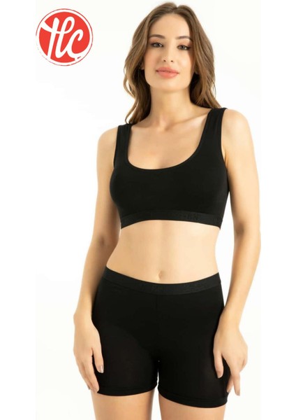 Kadın Büyük Beden Bambu Kumaş Kalın Askılı Petli Rahat Büstiyer