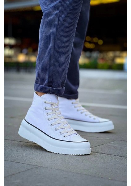 Kb-Cx-3 Kuback Uzun Beyaz Keten Beyaz Yüksek Taban Spor Ayakkabı fiyatları