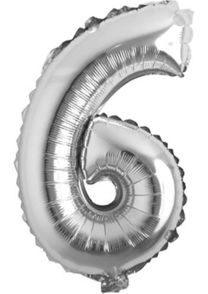 Rakam Gümüş Folyo Balon 34"
