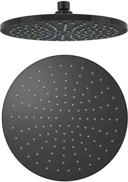 | Valtemo Mat Siyah Yuvarlak Yağmurlama Tepe Duş Başlığı