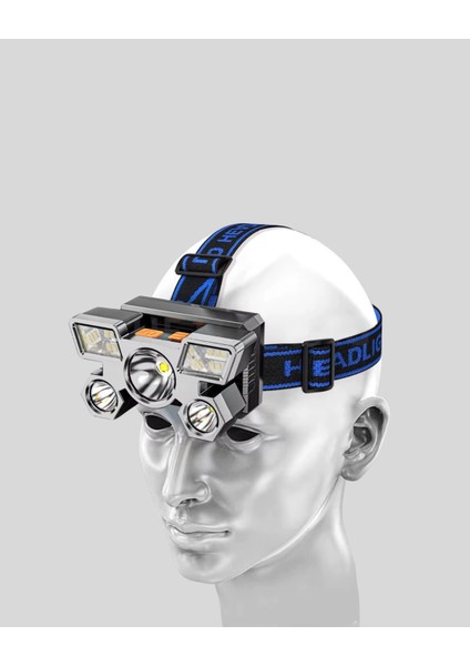 Outdoor ve Gece Balıkçılığı Için LED Kafa Lambası – USB Şarjlı, 60° Ayarlanabilir Far fırsatları
