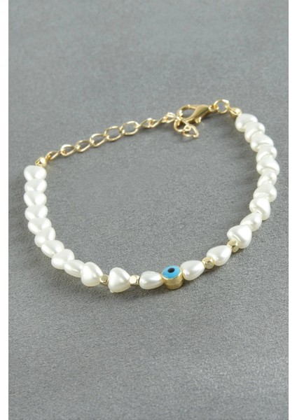 Kalp Nazar Inci Bileklik