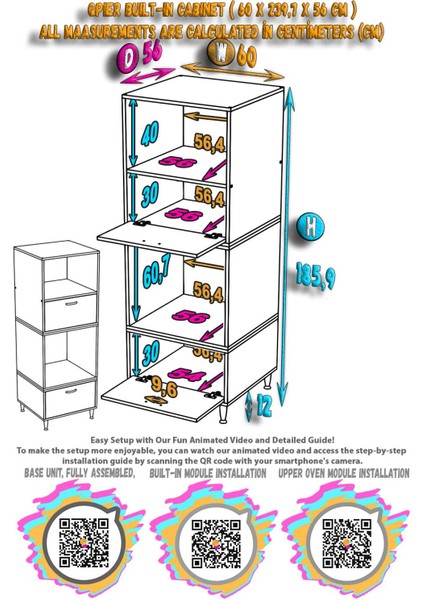 Tayfa Beyaz Mutfak Dolabı Mini/midi 2 Kapaklı Mikrodalga Fırın Dolabı 60X185,9X56 cm fiyatları