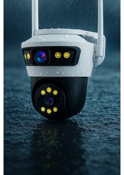 6mp Wi-Fi Trinoküler 3 Lensli 8xzoom Dış Mekan Gece Görüşlü Akıllı Ip Güvenlik Kamerası