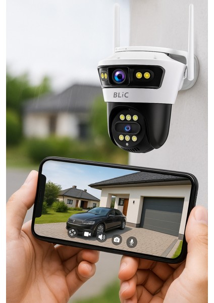 6mp Wi-Fi Trinoküler 3 Lensli 8xzoom Dış Mekan Gece Görüşlü Akıllı Ip Güvenlik Kamerası fiyatları